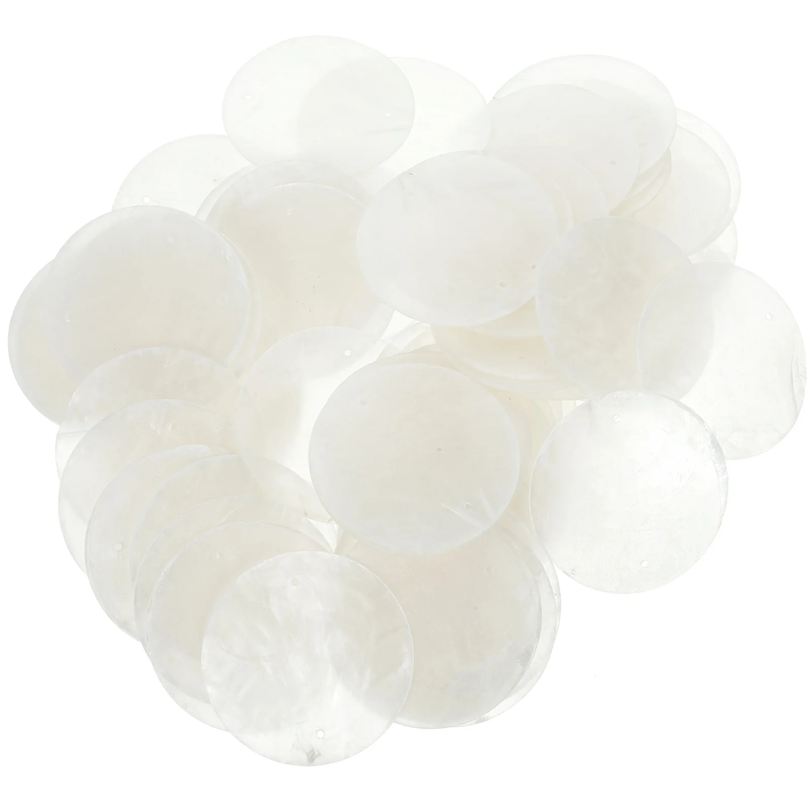 

Round Capiz Shells Natural Shell White Shells Earring Hanging Charm 2 Holes Wind Chimes Jewelry Making Wedding Home Decor