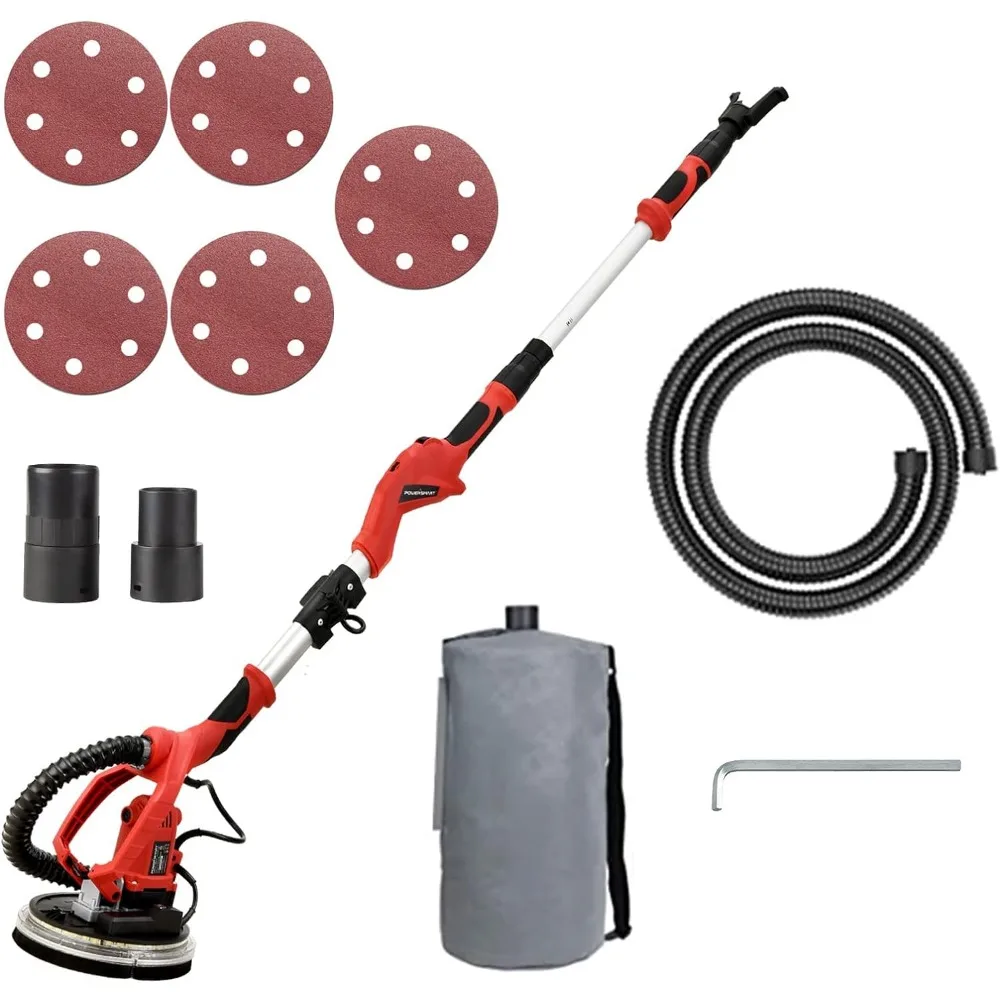

Electric Drywall Sander with Vacuum 7.2A, LED Light, 6 PCS Sanding Discs (PS4001)