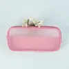 New Mesh Transparent Cosmetic Bags Small Large Clear Black Makeup Bag Portable Travel Toiletry Organizer Lipstick Storage Pouch 5