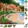 Amazing Wooden Puzzles Italian Bay Landscape Wood Jigsaw Puzzle Craft Irregular Family Interactive Puzzle Gift for Friend Gather 1