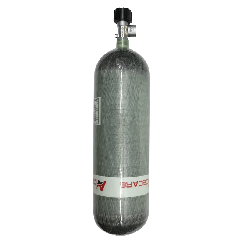 Acecare 4500Psi 300Bar 30Mpa 6.8L Carbon Fiber Cylinder Diving Tank HPA Air Bottle M18*1.5 Valve and Filing Station Scuba