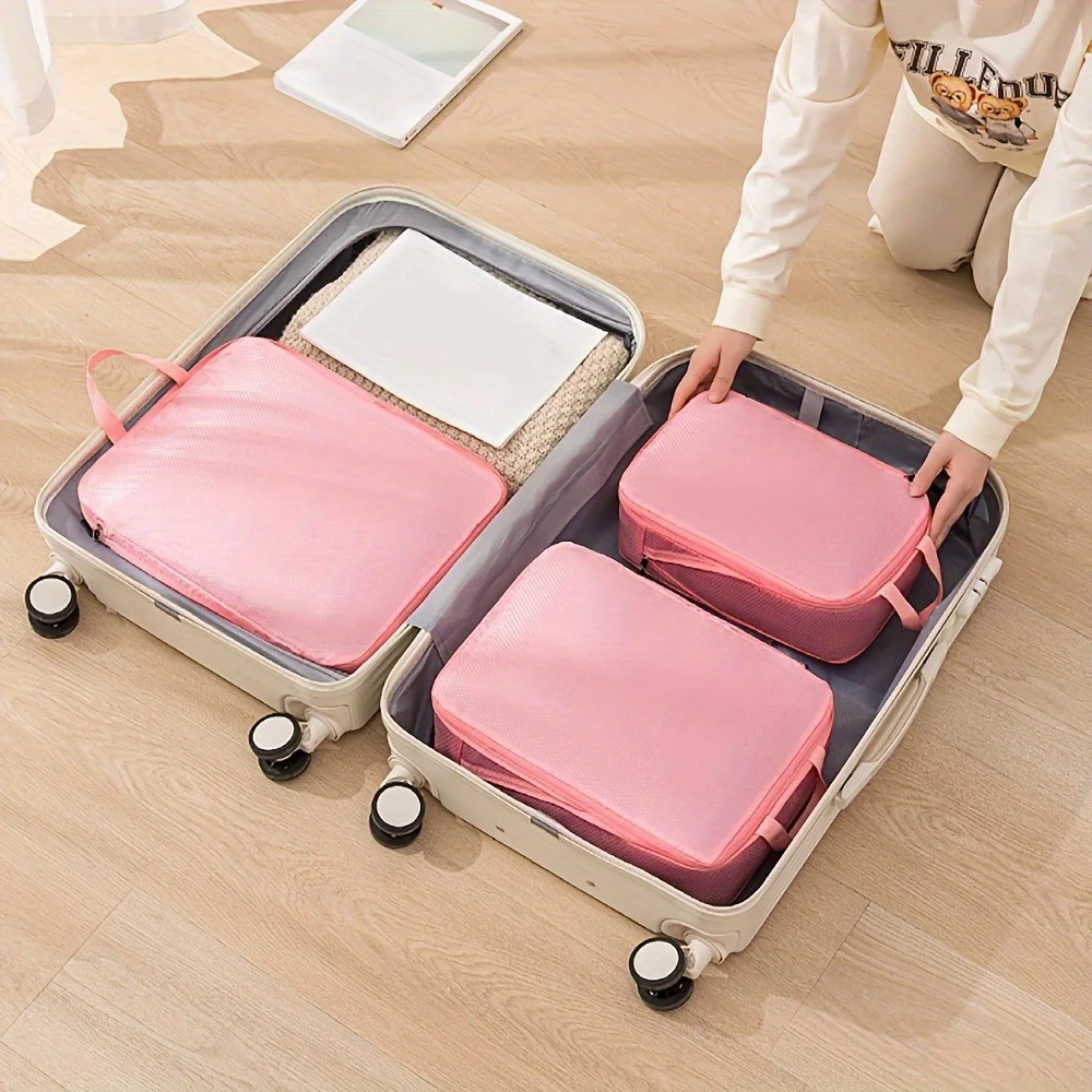 Travel Essentials Compression Packing Cubes Set, Compressible and Expandable Luggage Organizers