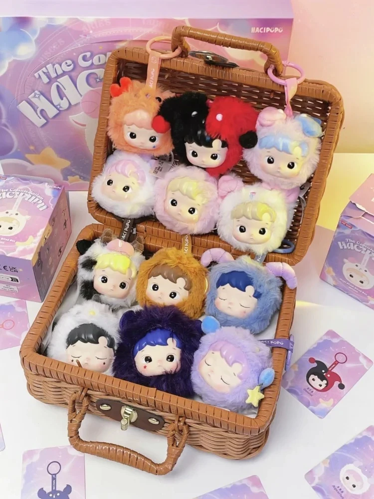 Hacipupu-ビニールぬいぐるみ,ブラインドボックス,星座シリーズの