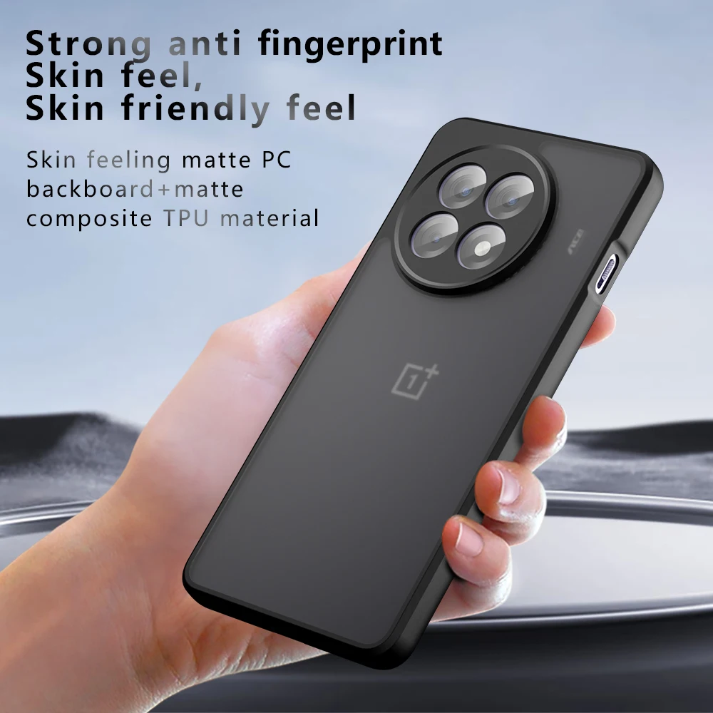 Luxury Acrylic Matte Hard PC Back Cover with Shockproof Transparent Bumper