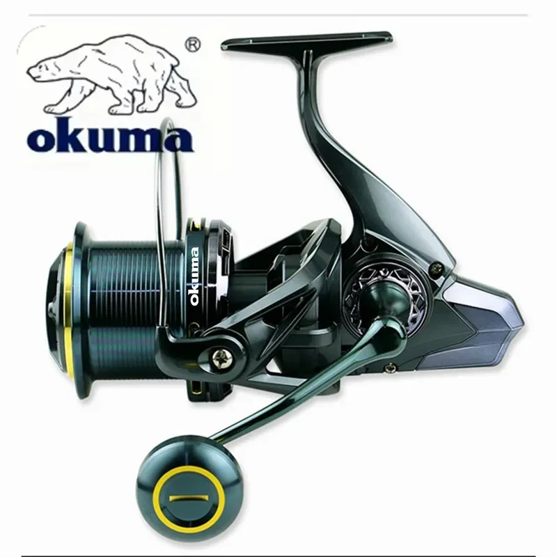 Okuma 50 kg Angelrolle 9000-14000 Metall Langstrecken-Gussrute Struktur Angelrad 4:7:1 – Detail 7