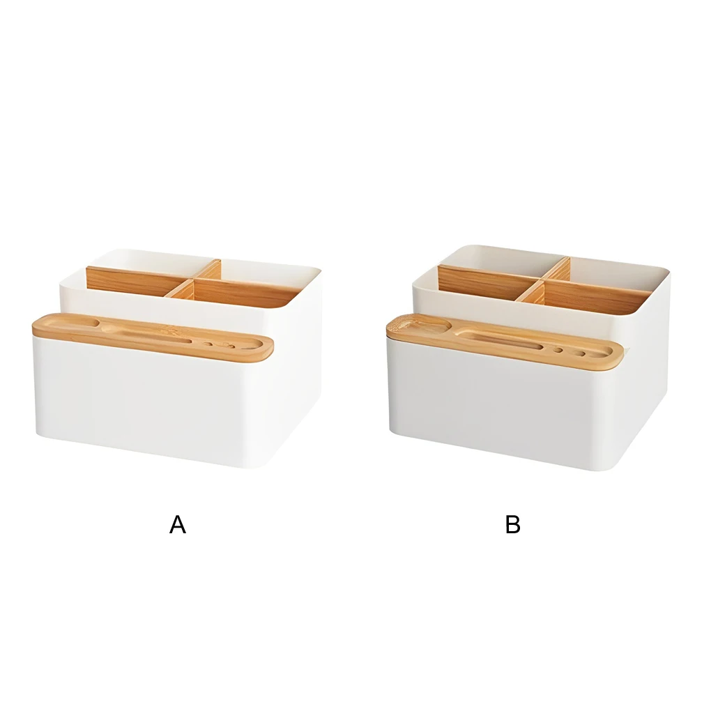 

Pen Holder Multi Grid Solid Color Brush Remote Control Organizer Storage Box