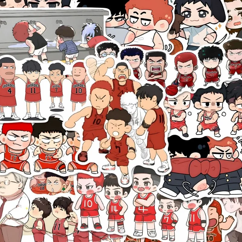 Anime Slam Dunk Adesivi Di Cancelleria Kaede Rukawa Sakuragi Hanamichi Sticker Cancelleria Studente Cartone Animato Impermeabile Graffiti Decor