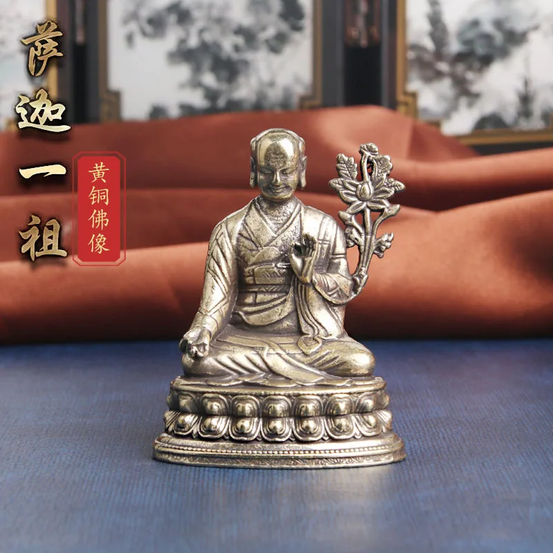 

Будда из чистой латуни тибетская, статуя сакьи правого предка Будды, гунганингбу, почетные деесы, украшения, Канцтовары