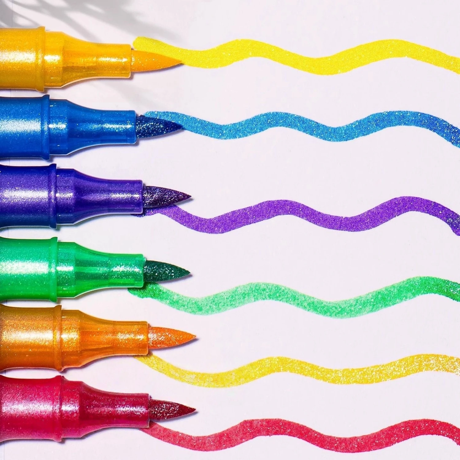 Pinselmarker mit Glitzer-Effekt, zweifarbiger Pinsel-Schimmermarker mit zwei Spitzen zum Schreiben von Doodle, glitzerndes Kunsthandwerk, DIY-Handwerk für Erwachsene – Detail 5