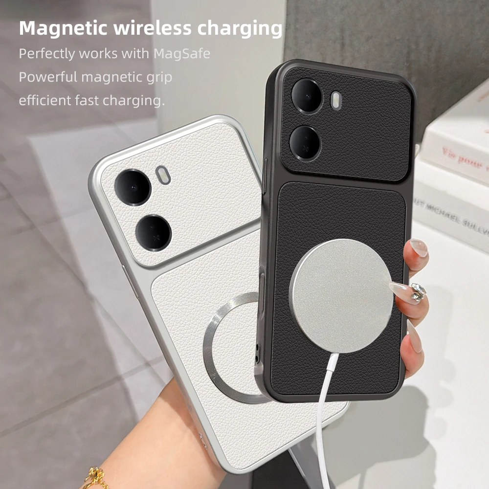 Luxury Leather Matte Magnetic Strap Phone Case