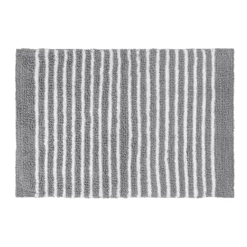 

Stripe Reversible Cotton Bath Rug, Gray/White, 20 Goth room decoracion The last of us Carpet tiles Washable rug Horror home deco