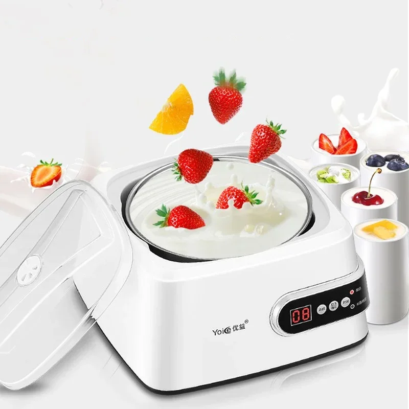 Home Yogurt Machine 1300ML Constant Temperature Heating Fermented Yogurt Machine Multifunctional Stainless Steel Rice Wine Maker