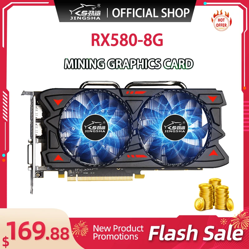 Jingsha Video Card Rx 580 8gb 256bit 2048sp Gddr5 Graphics Cards For ...