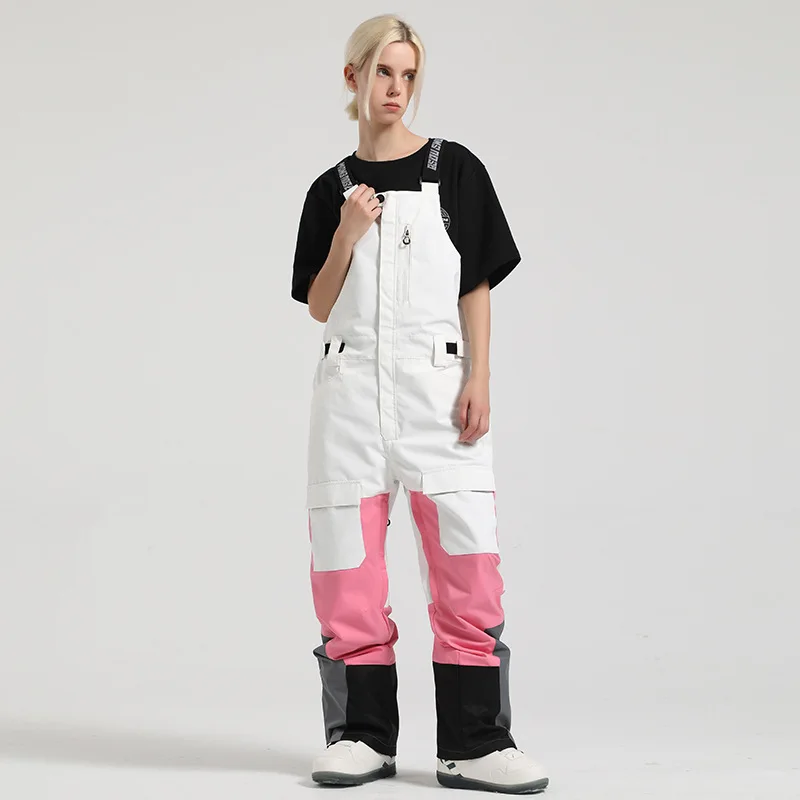 

Waterproof Ski Suit with Removable Collar for Men and Women, Warm Jumpsuit, Outdoor Sports, Zipper Ski Suit, Winter