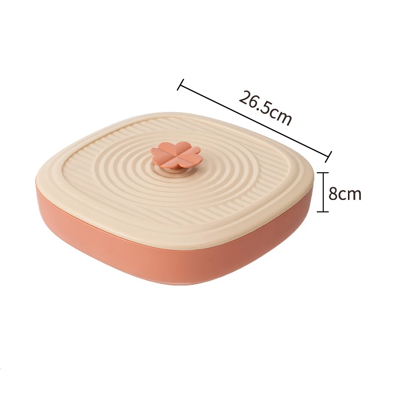 1 Pc Food Storage Tray Dried Fruit Snack Plate Appetizer Serving Platter Party Candy Nuts Dish Cover Kitchen Supplies