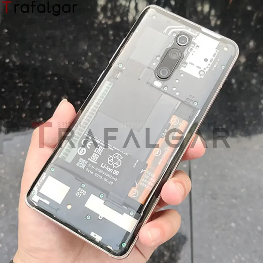 Clear Glass Battery Door Back Cover For Xiaomi Mi 9T Pro Redmi K20