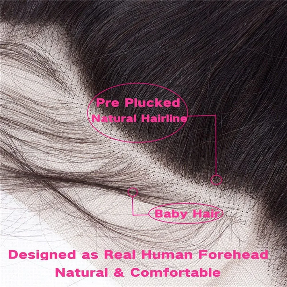 Body Wave 13x4 Lace Frontal Human Hair Brazilian 13x6 HD Lace Frontal Only 4x4 Transparent Closures Pre Plucked Hair Maxine