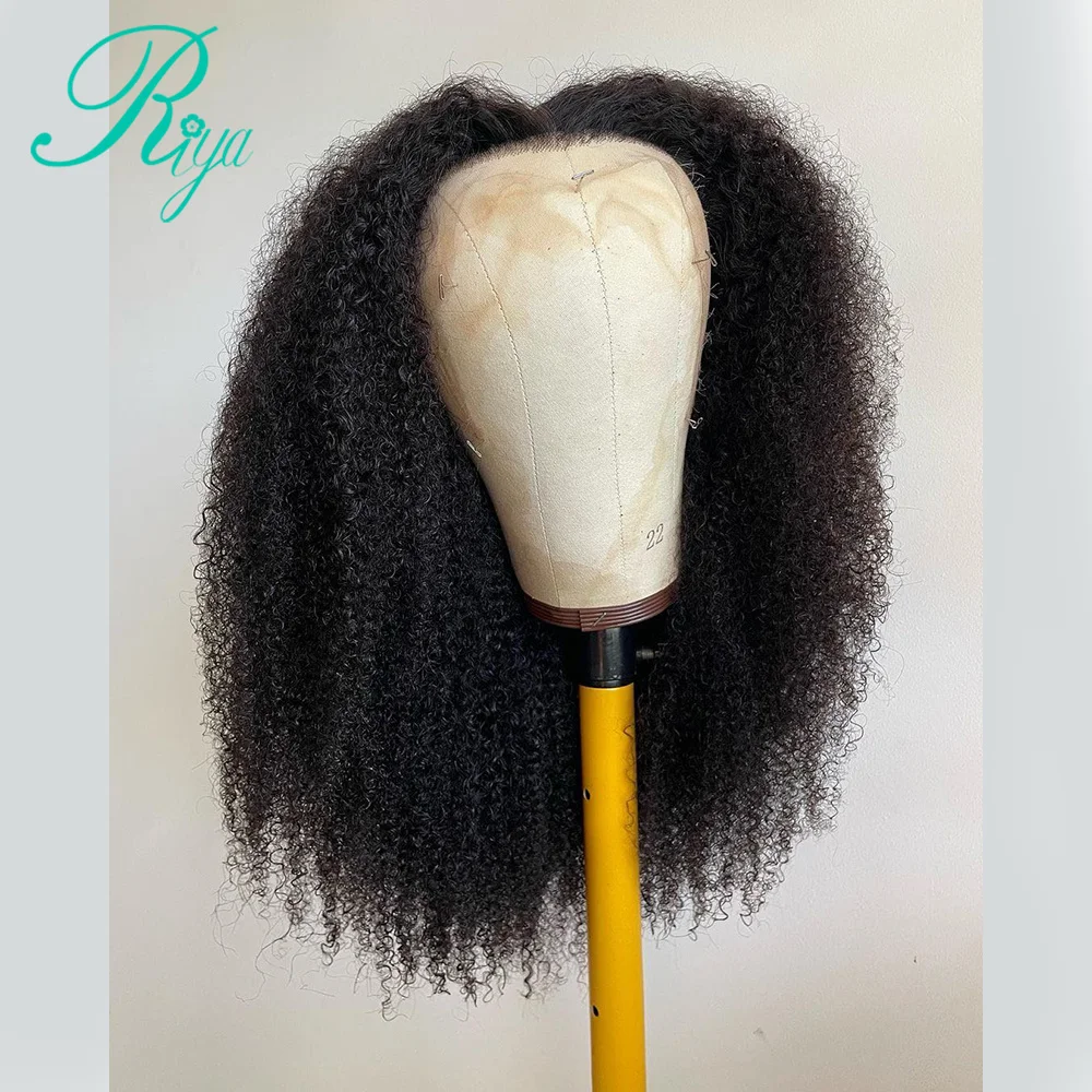 34 Inch 360 Full Lace Wig Afro Kinky Curly Brazilian Human Hair Wigs 13x4 13x6 Lace Front For Women