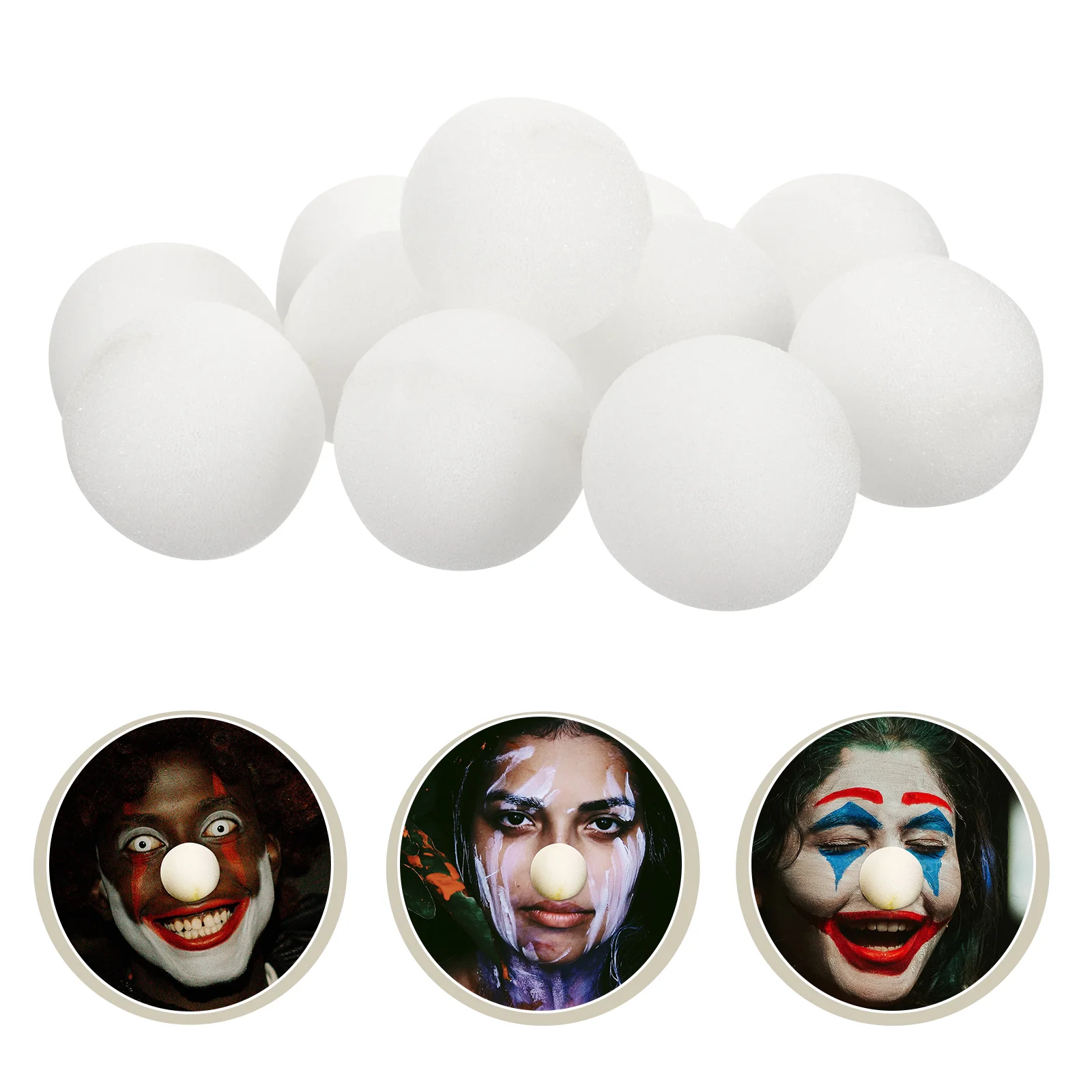 20 Pcs Clown Nose Sponge Ball Toy Accessories Makeup Costume Props Party Dress