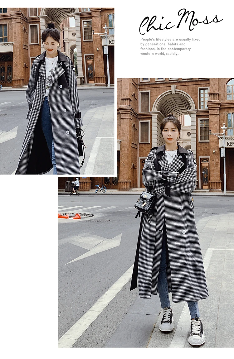 waterproof parka Brand New England Style Plaid Trench Coat Women Long Double-Breasted Duster Coat For Lady Windbreaker Spring Autumn Outerwear packable down jacket