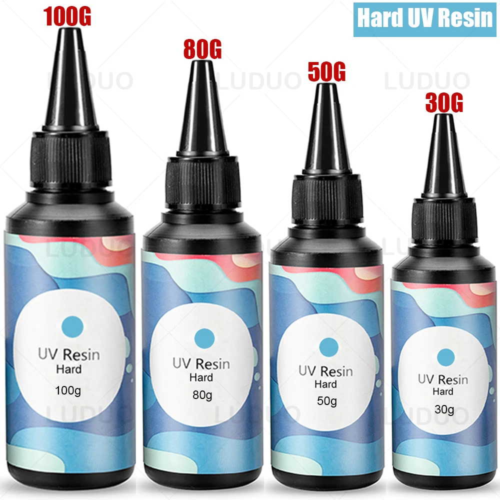 30/50/60/80/100G Hard Uv Epoxyhars Lijm Ultraviolet Uithardend Zonlicht Geactiveerd Kristalhelder Diy Sieraden Maken