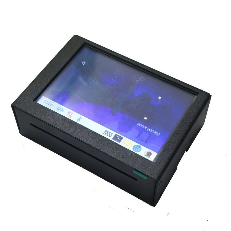 Raspberry pi com Tela Lcd 3.5 50fps Sheet Metal Shell de Liga de Alumínio Metal Integrado Dissipador de Calor Ventilador - Imagem 6