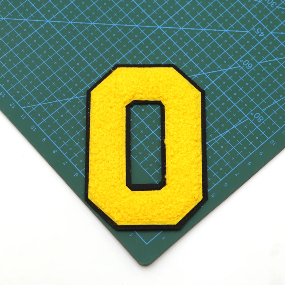 1PC 108MM Gelbe Buchstaben Chenille Gestickte Eisen Auf Patch Applique Diy Name Abzeichen A-Z Patches Für kind Kleidung Tasche Zubehör – Detail 17