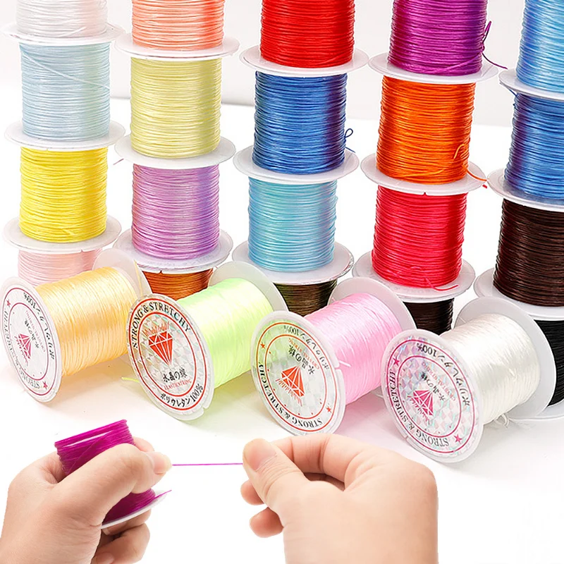 

10M/Roll Crystal Beading Cords for Bracelets DIY Strong Elastic Thin Line Stretchy Thread String Necklace Jewelry Findings Cord