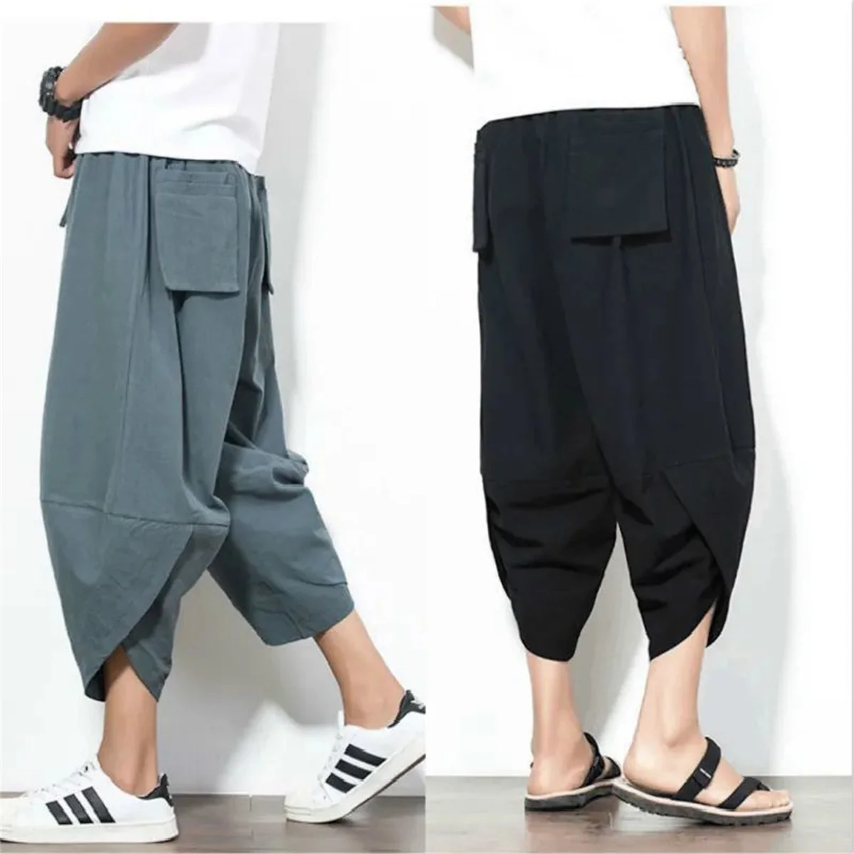 Streetwear Cross Pants Herren Harajuku lässige Harems hose männlich baggy hochwertige Jogger Jogging hose Frau große Sommer Männer – Detail 5