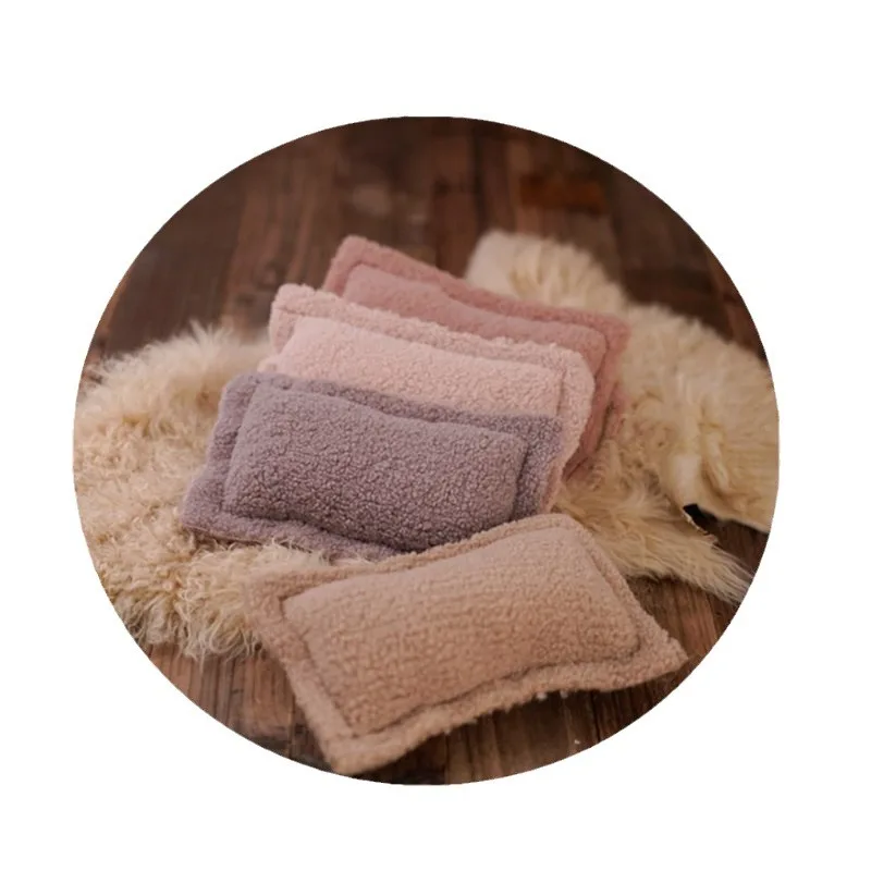Newborn Photography Prop Cotton Soft Solid Color Pillow Fabric Cushion Baby Photo Prop Studio Shooting Assist Accessories
