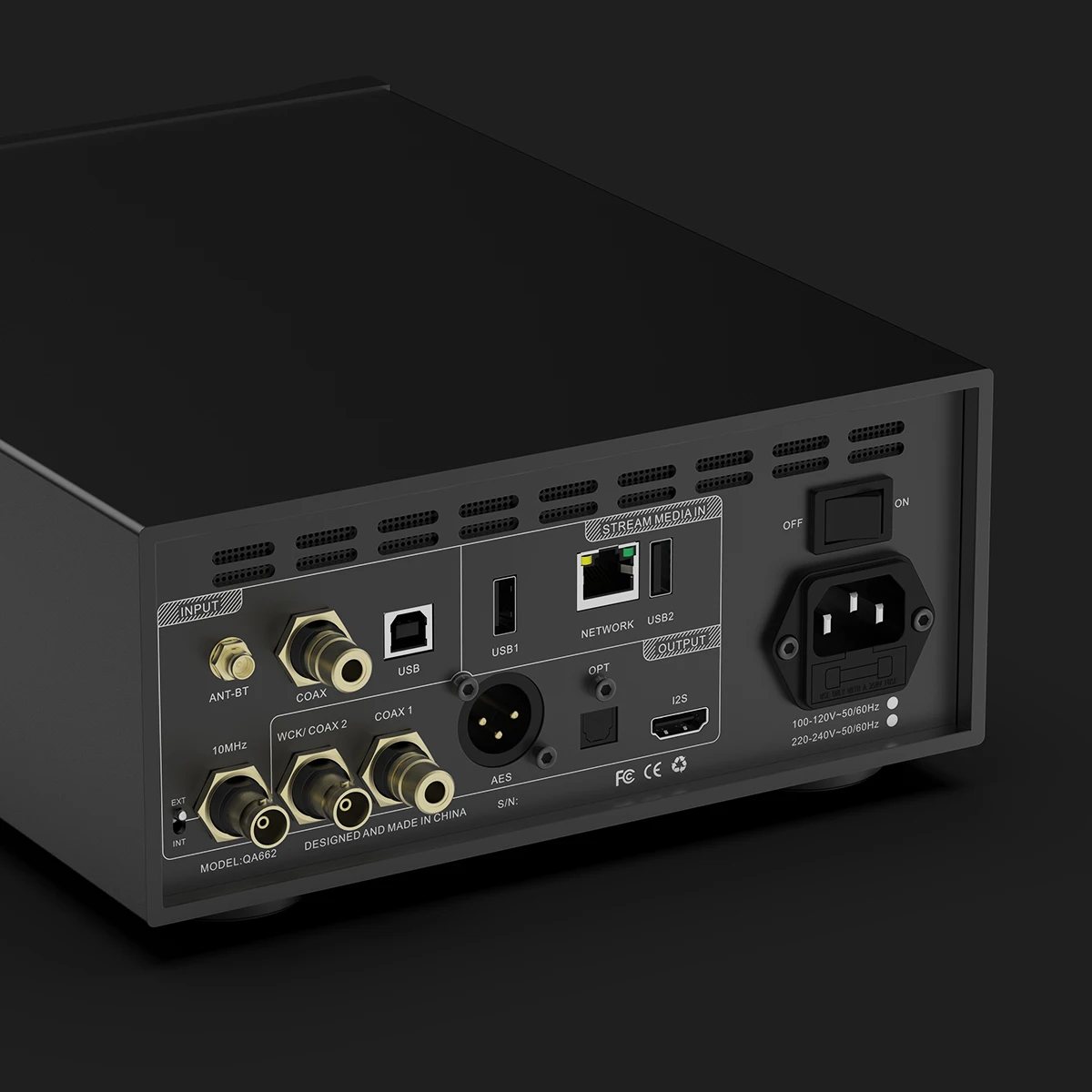 QULOOS QA662 Desktop DAC Headphone Amplifier Music Streamer Bluetooth LDAC GUSTARD