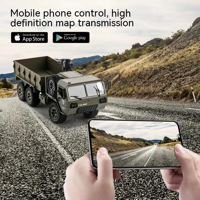 Six Wheel Drive Heavy-duty Six Wheel Truck Model With Load-bearing Capacity Full Proportion Rc Remote-controlled Car Toy Gift 3