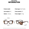 Luxury Ladies Oversized Photochromic Reading Glasses Fashion Trend Anti Blue Light Far Sight Finished Color Changing Sunglasses 6
