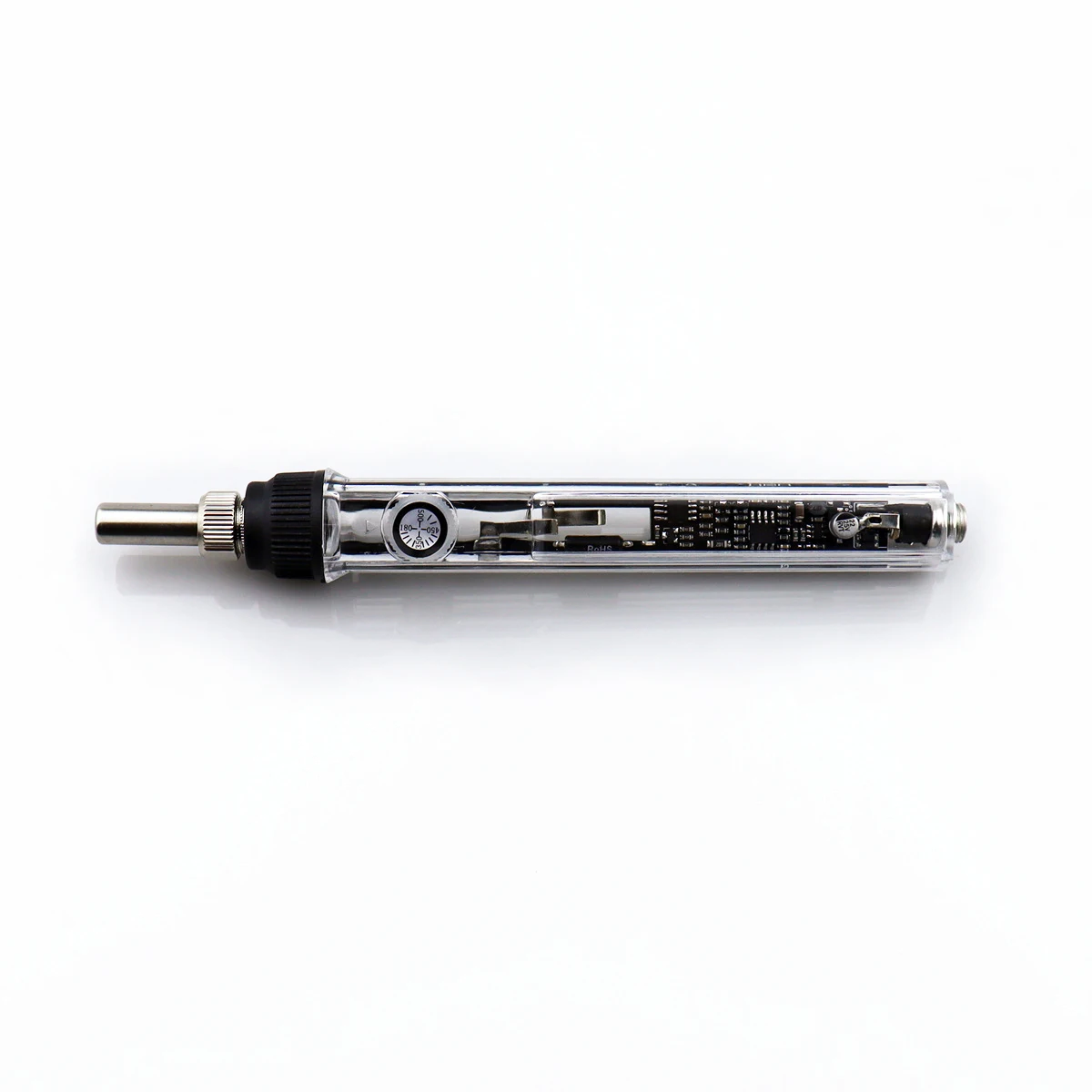 Electric Soldering Iron DC24V 72W T12 Mini adjustable temperature NO-digital display Transparent plastic shell handle