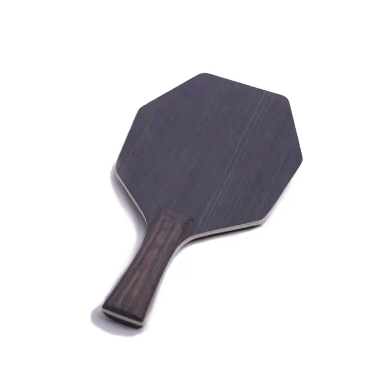 Hexagonal-Table-Tennis-Blade-7-Ply-Pure-Wood-Racket-High-Tech-Black ...