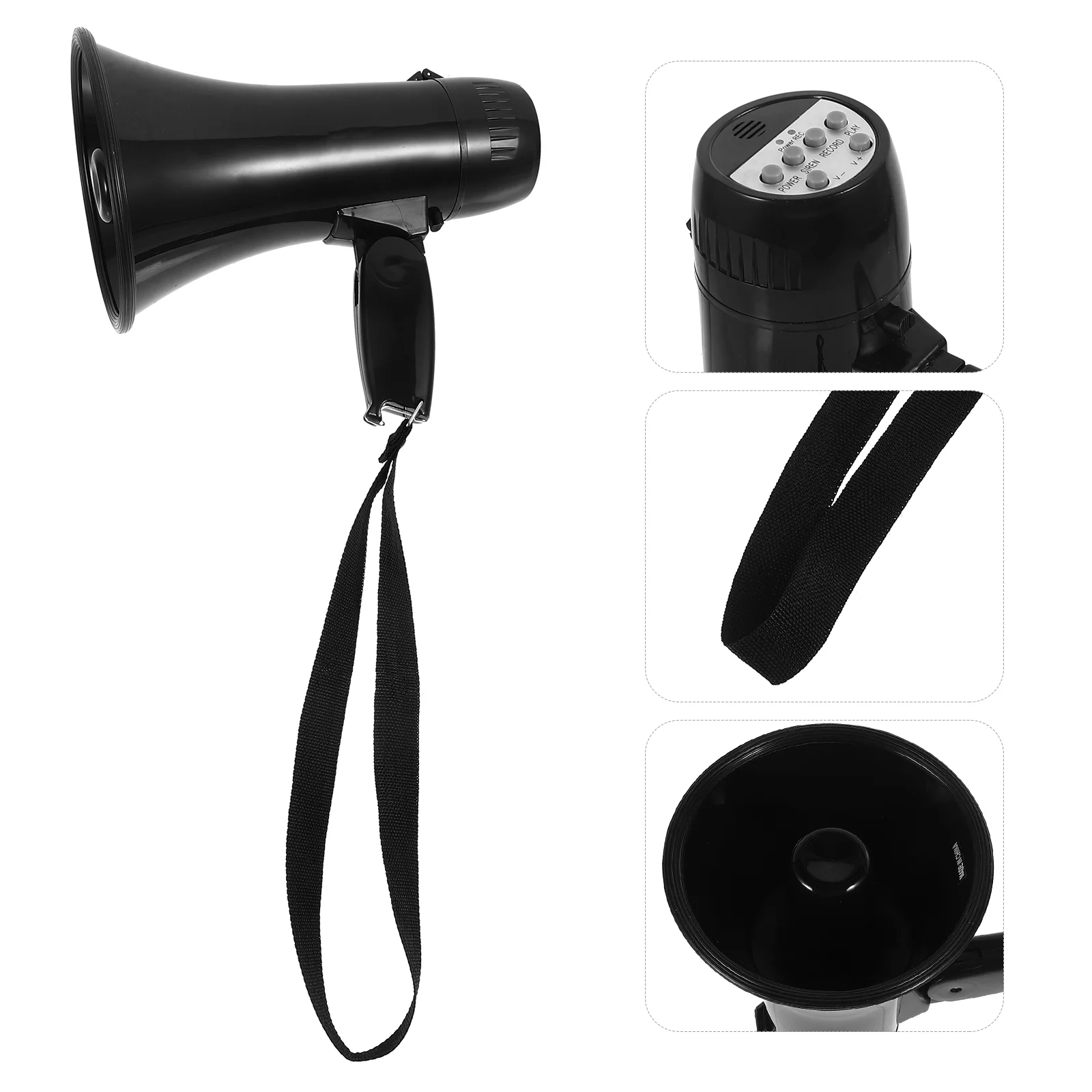 25W Handheld Megaphone Speaker Portable Bullhorn For Sports Events Promotion Small Plastic Megaphone Lightweight Sound System