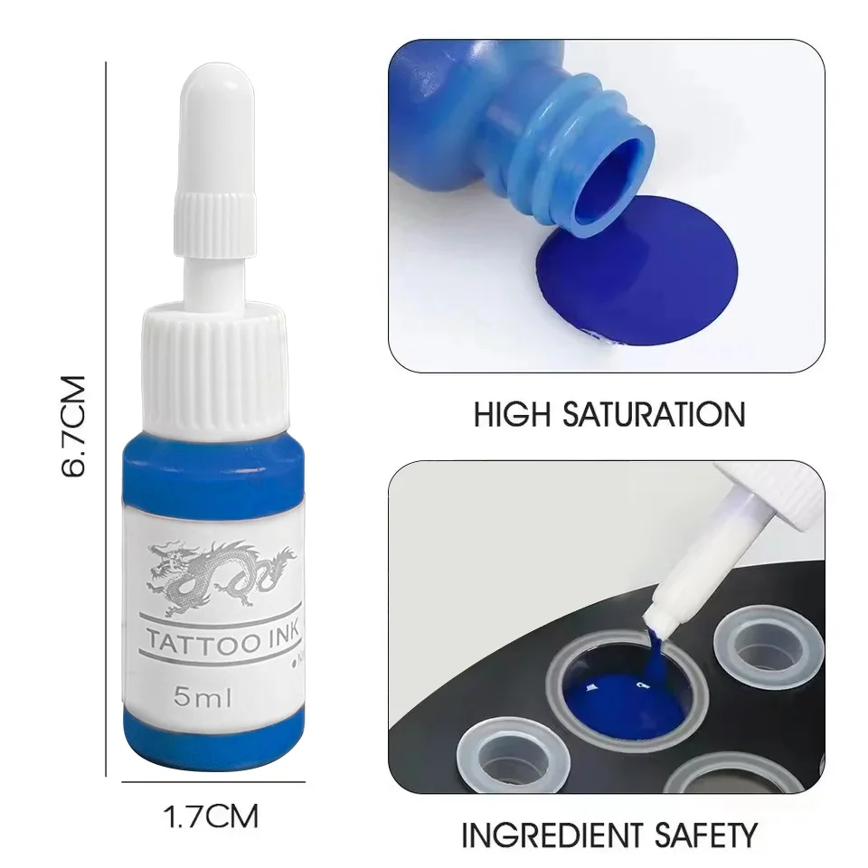 MICEYA 10PCS Colors Professional Tattoo Inks Painting Pigment Semi-Permanent Tattoo Paints Supplies Body Beauty Makeup Tools