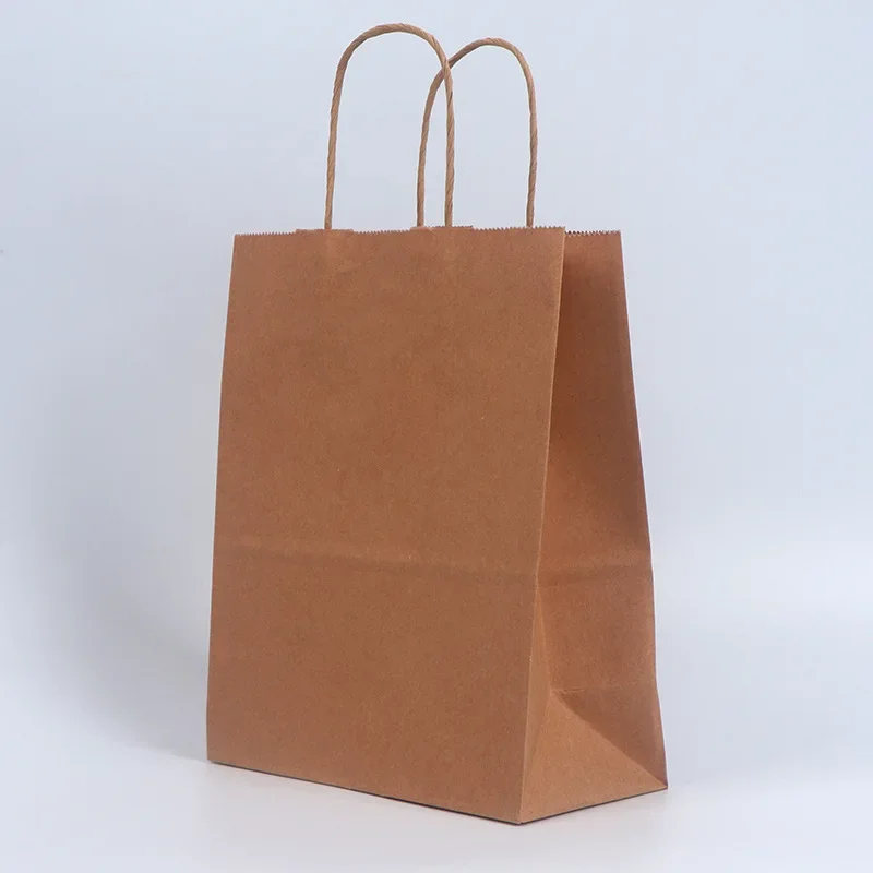 10 Sacchetti Regalo In Carta Kraft Con Manici – Piccoli, Marroni, Riciclabili, Fai Da Te