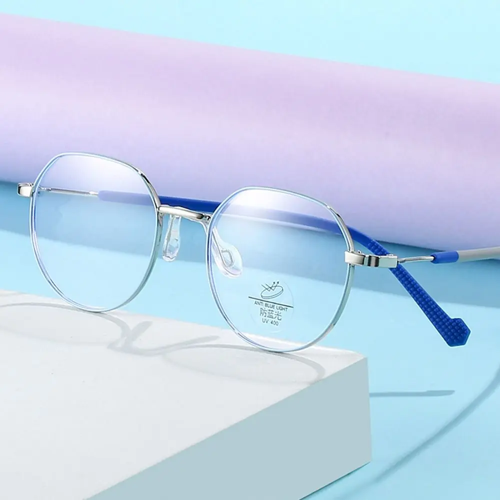 Round Anti-blue Light Kids Glasses Children Boys Girls Portable Computer Eyeglasses Trendy Optical Spectacles Reading Eyewear