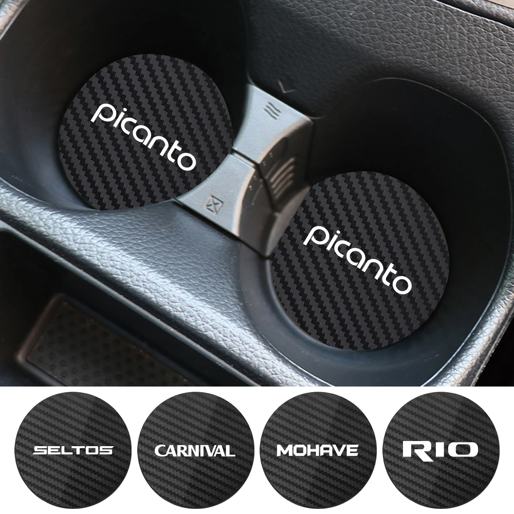 Car Cup Holder Pads Accessories For Kia Rio Sportage Picanto Mohave