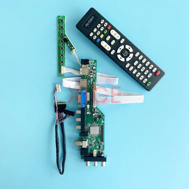 

Плата контроллера драйвера подходит для BT156GW01 BT156GW02 40-контактный LVDS USB + DHMI + VGA + 2AV DVB цифровой сигнал Φ 1366*768 комплект 15,6"