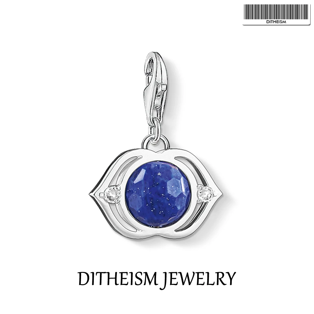 

Charms Pendant Blue Lotus 925 Sterling Silver Fit Bracelet Necklace 2022 Brand New Fine Women Jewelry Accessories Trendy Bijoux