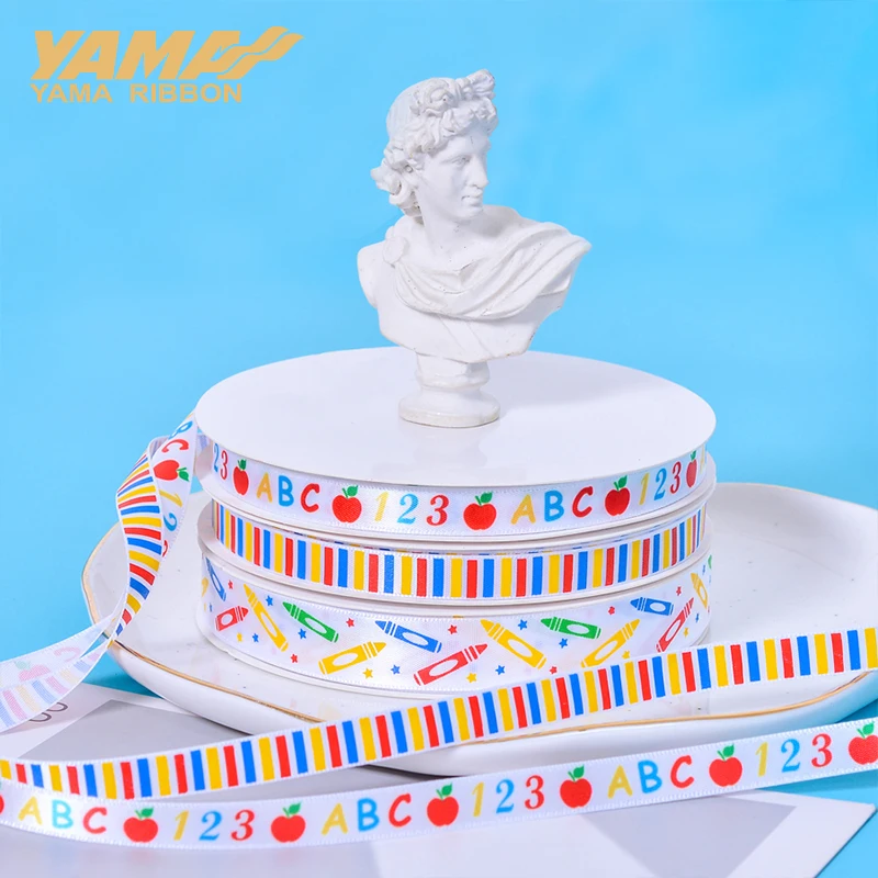 YAMA 어린이 날 리본, 학교 무도회 축하 공예, DIY 선물 포장, 파티 장식, 롤 당 10 야드, 9, 16, 25mm