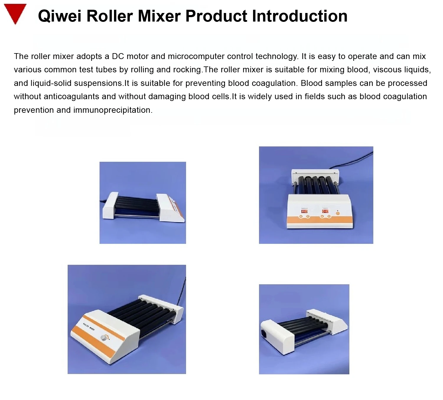 QW-GZ-5T Digital Tube Roller Mixer With Timer Laboratory Blood Tube Mixer 5 Roll