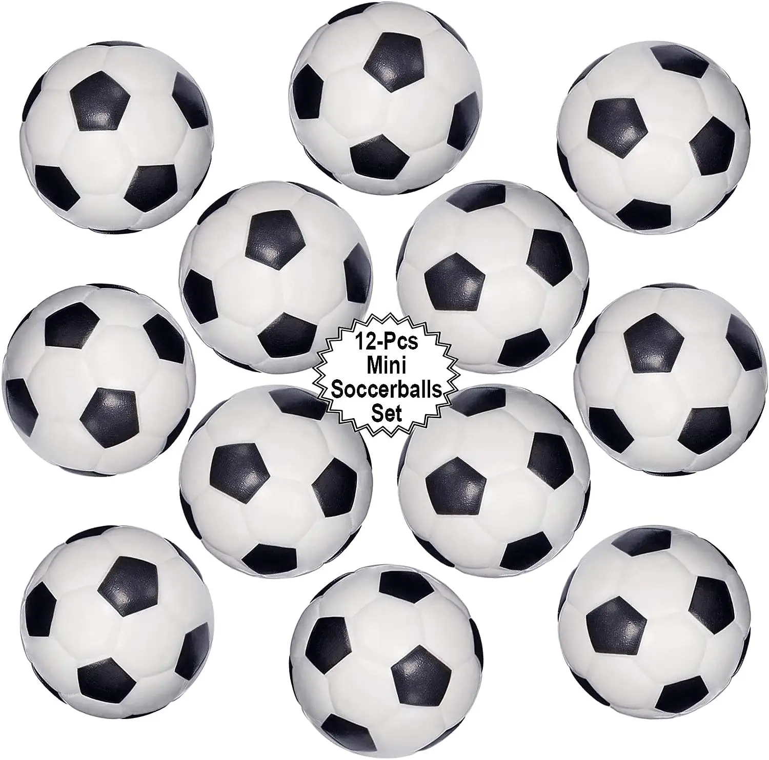 12Pcs Mini Soccer Stress Ball Foam Sports Stress Ball Bulk Soccer Party Favors Small Foam Kids Relief