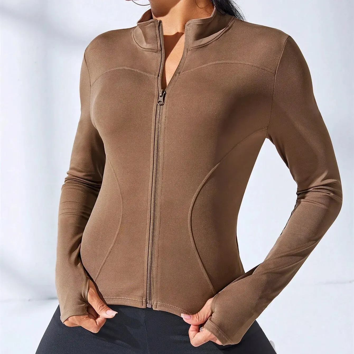 2024 Women's Slim Fit Yoga Sports Jacket with Zipper