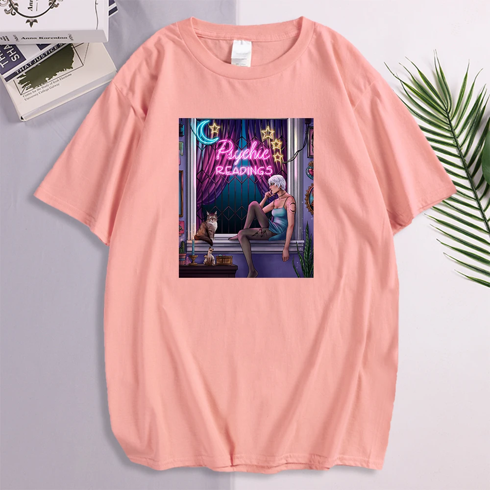 

T-Shirt Psychic Sexy Women Tshirts Fashion Printing Man Shirt High Quality Street Men Clothes Round Neck Harajuku Mens Shirts