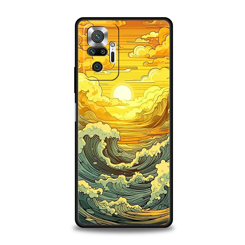 Elegant Blue Wave Phone Case - Soft Protective Cover