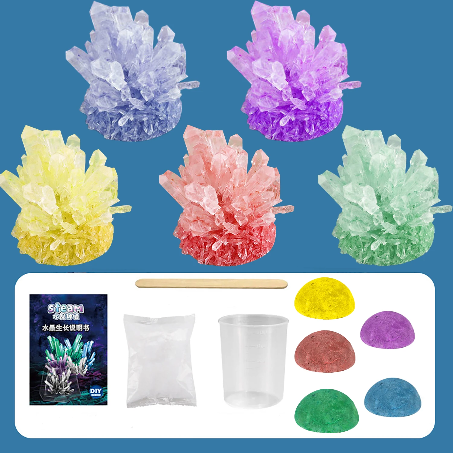 Crystal Growing Science Kit for Fun Parent-Child Chemistry Exploration