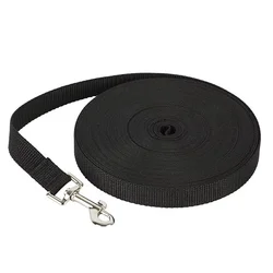 Deluxe Multicolor Nylon Pet Training Leash - Durable & Fashionable with Sturdy Buckle, Available in Multiple Sizes - 6m (Black)
